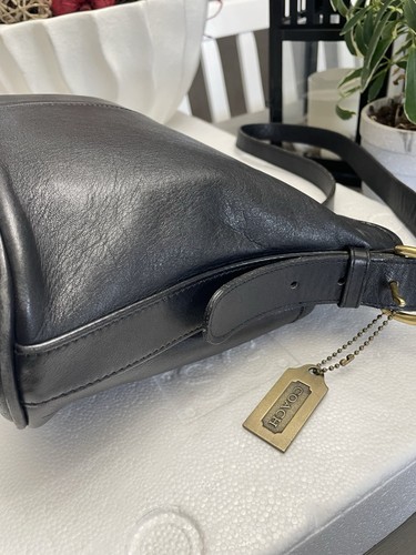 Vintage Coach Y2K Worth Schultertasche Leder schwarz - Bild 12 von 15