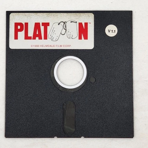 Platoon by 1986 Helmdale Film Corp for Commodore 64/128 C64 5.25" Floppy Disk