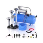 Train Horn for Truck, 178DB Air Horn Kit with 4 Trumpets, 150 PSI 12V Air Com...