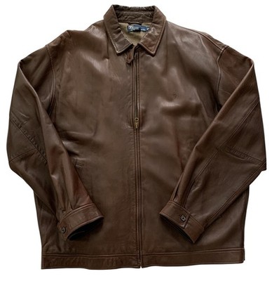 ジャケット・アウター Ralph Lauren leather jacket dark brown s-l400.jpg