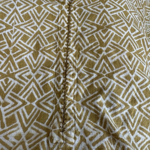 Weltmarkt Damen Tunika Gelb Geometrisches Muster One Size Kurzarm Baumwolle - Bild 3 von 3