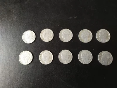 Lot de 10 pièces 1 Franc aluminium Morlon - Photo 1/2