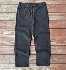 Vintage Levis 550 Jeans Mens 38x32 Black Relaxed Tapered Batwing 90s *36x32*