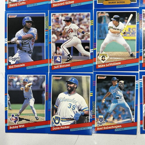 Lot of 25 MLB Baseball Cards 1991 Donruss Bonds Maddux Ripken Carter Smoltz - Picture 4 of 7