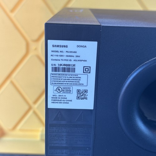 Samsung Ps-wk450 Subwoofer with Power Cord Power Tested - Picture 4 of 4