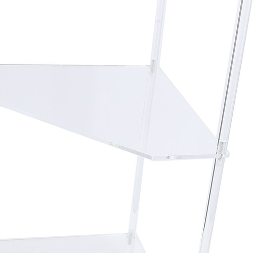 3 Tier Triangular Acrylic Corner Side Table Small Corner Side Table Bathroo New - Picture 7 of 24