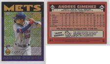 2021 Topps Silver Pack 1986 Chrome Baseball Purple /75 Andres Gimenez Rookie RC