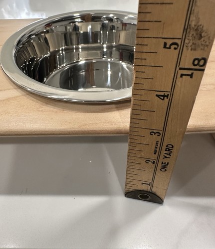 Jiby Elevated Dog Cat Skatebowls Skateboard Raised Bowl Stainless Steel Natural - Picture 12 of 15