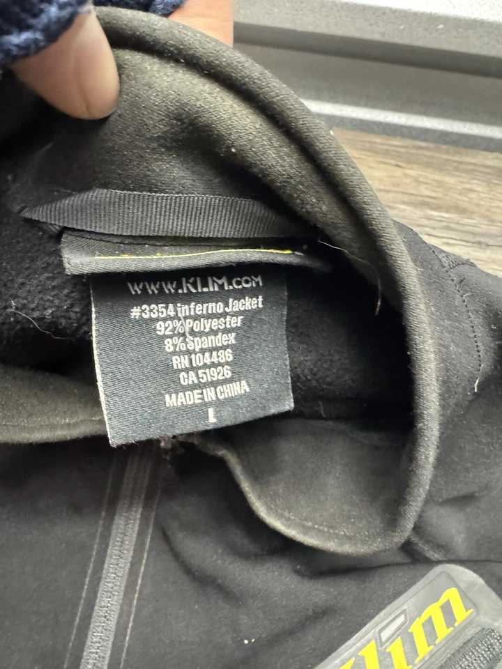 Chaqueta de Bicicleta KLIM Para Hombre Logo Softshell Cremallera Completa Talla L Foto 2 de 4