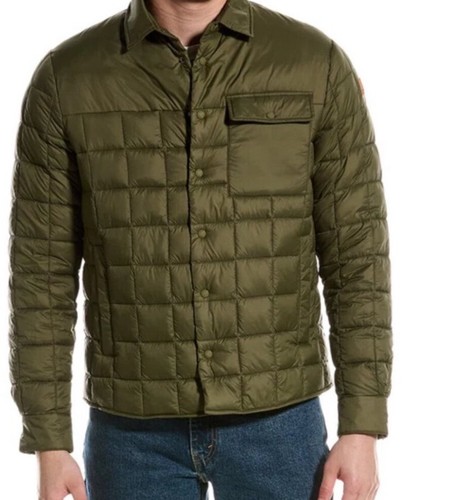 NUEVO CON ETIQUETAS Save The Duck Para hombres Acolchado Titan Polvoriento Oliva Camisa Chaqueta OEKO-TEX Grande - Imagen 1 de 20