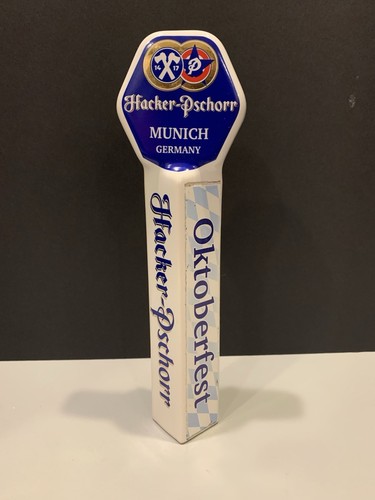 Authentic Hacker-Pschorr 4 Sided Ceramic Beer Tap Handle Germany Oktoberfest - Picture 6 of 12