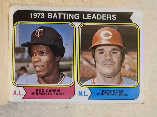 Rod Carew / Pete Rose 1974 Topps #201 Batting Leaders VG