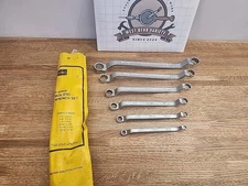 VINTAGE SEARS 6-PIECE BOX-END WRENCH SET No. 9 4387 MADE IN JAPAN IN VINYL POUCH