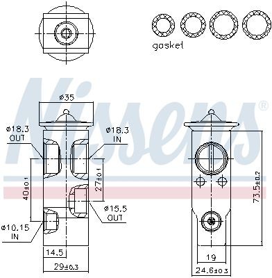 FITS LAND ROVER DISCOVERY III EXPANSION VALVE, AIR CONDITIONING 999388 NISSENS - Picture 5 of 9