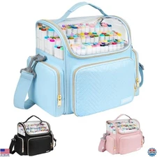 Large Marker Organizer Case for 200-350 Markers,Travel Marker Storage Bag with