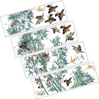  1 Set exquisite Spatzen und Bambusblattaufkleber Wandtattoos Haushalt