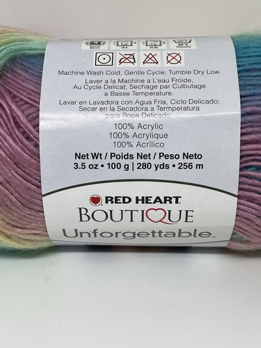 2 Skeins Red Heart Boutique Unforgettable Yarn Color: Candied. Preowned READ - Picture 6 of 10