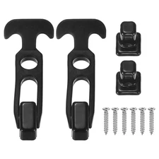 /2-Pack T-Handle Rubber Flexible Draw Latches,4.3" Latches for Toolbox, Black