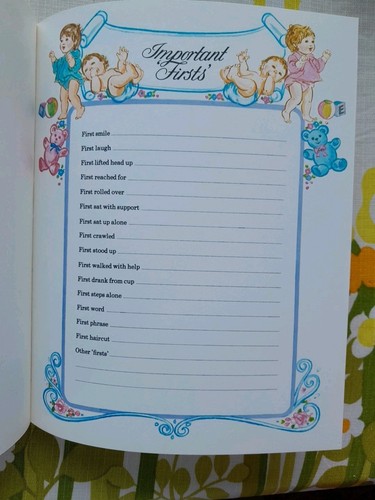 Vintage 1977 New Baby Record Book. Baby Milestones Photographs Unused - Picture 10 of 10