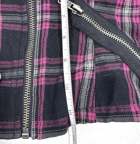 Vintage Y2K Lippenbekenntnis kariert abgenutzt Reißverschluss Pins Tank Medium - Bild 9 von 10
