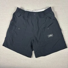 AFTCO Cargo Shorts Mens 34 Elastic Waist Fishing Utility Black
