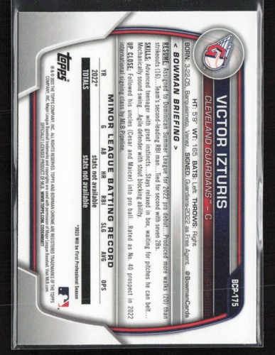 2023 Bowman Chrome #BCP-175 Victor Izturis Prospects - Picture 2 of 2