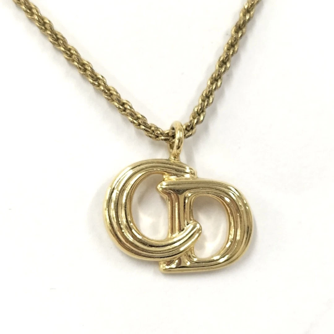 Dior Christian collana accessorio logo placcato oro Usato0
