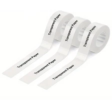3 Rolls Clear D30 Continuous Labels 15mm x 4M Compatible with Label Maker Mod...