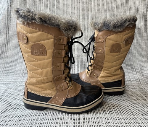 Stivali invernali Sorel Torfino donna taglia 8 marrone nero pelliccia sintetica stringati NL2332-373 - Foto 8 di 24