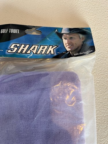 golf towel Greg Norman Shark Clip On Terry Towel Brand New Sealed - Picture 2 of 5