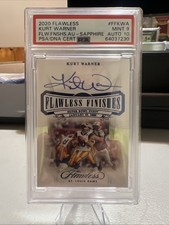 2020 Flawless Kurt Warner Flawless Finishes Sapphire 3/3 Psa9auto 10