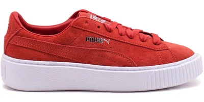 Puma Suede Platform Classic Retro Sneaker Turnschuhe Sportschuhe rot 362223 03 - Bild 1 von 4