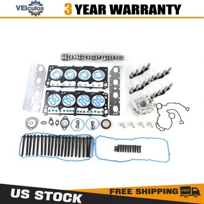 Non MDS Lifters Camshaft Kit Head Gasket + Oil Pump For 2009-2019 Ram 1500 5.7L