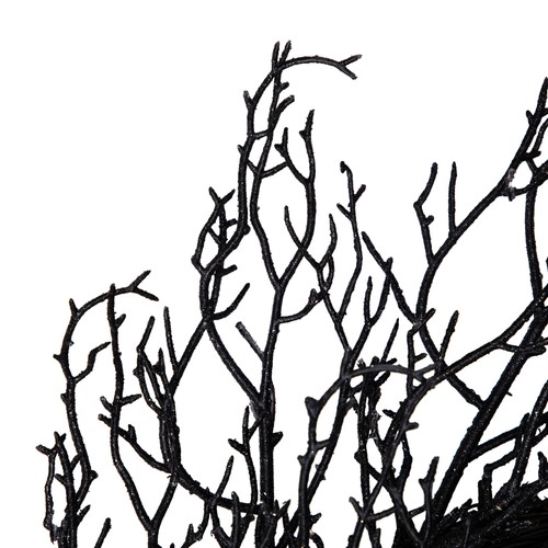 Corona artificial Northlight Black Twig de Halloween - 24 pulgadas, sin iluminación - Imagen 5 de 11