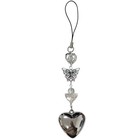 Convenient Heart Pendant Keyring Stylish Phone Charm Lanyard Beaded Bag Ornament