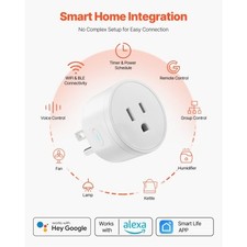 Smart Plug, WiFi Smart Outlet Compatible with Alexa and Google Home, WiFi Plugs
