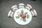 Portmerion Pomona 8.25” / 21.5cm Plate + 5 ramakins