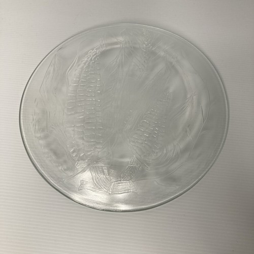 2 x Vintage Duralex Corn on the Cob Plates Embossed Glass France 23 cm - Picture 10 of 11