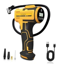 Tire Inflator Portable Air Compressor, Cordless Handheld Air Pump with 