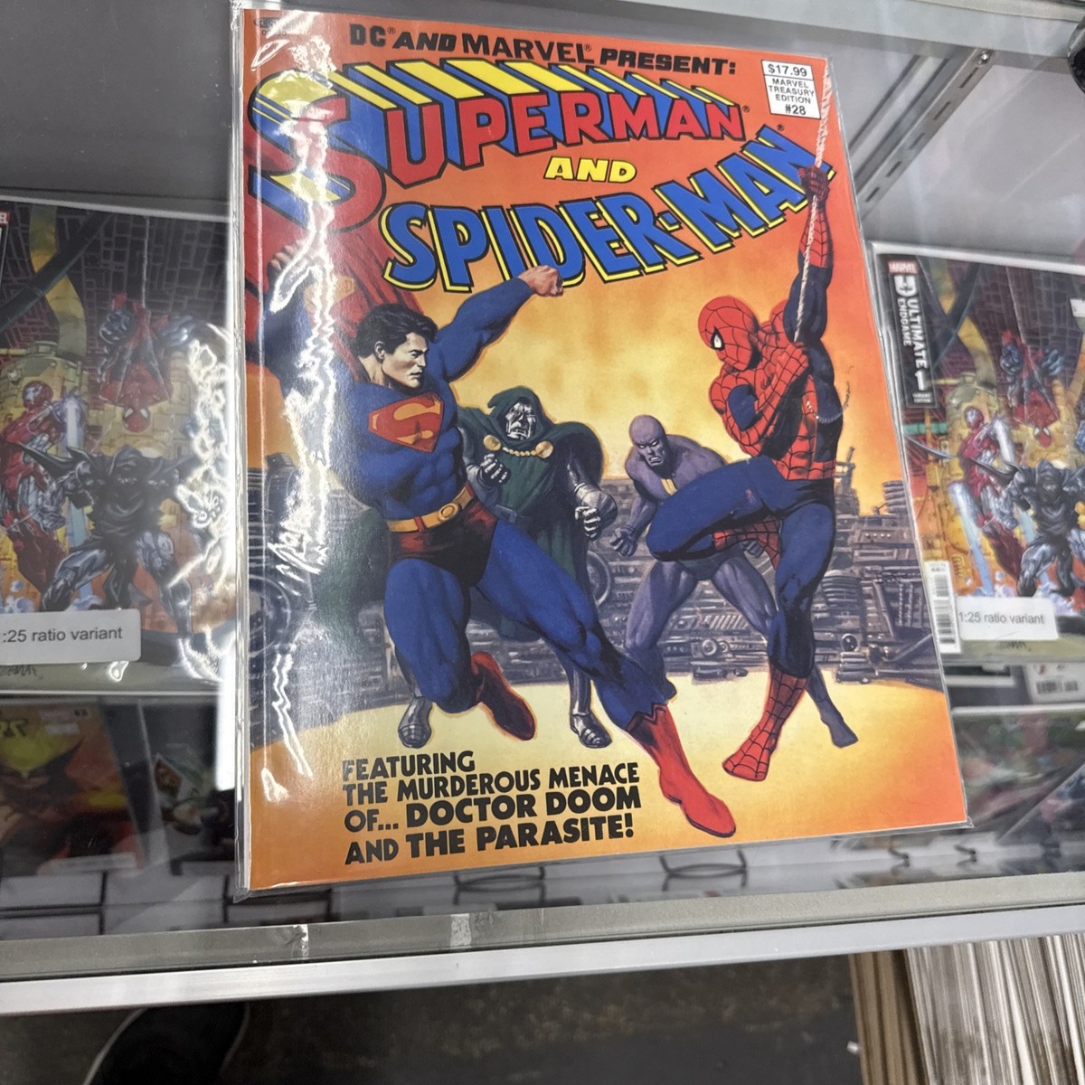 Marvel Treasury #28 SUPERMAN and SPIDER-MAN Facsimile Cvr A DC