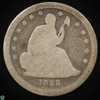 1838 No Drapery Liberty Seated Quarter - About Good Details