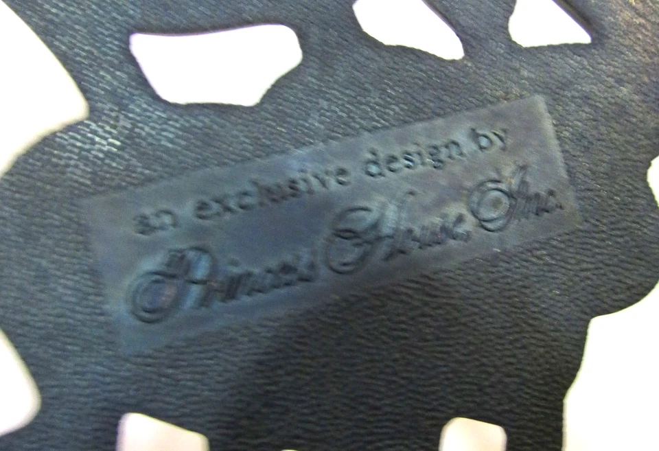 Винтажная квадратная накидка Princess House из цельной латуни с цветочным открытым узором 6,5 дюйма - Изображение 3 из 3