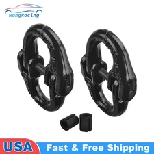Black 2pcs 1/2" G80 Tow Hitch Hammer Lock Chain Connector Coupling Link 12000lbs