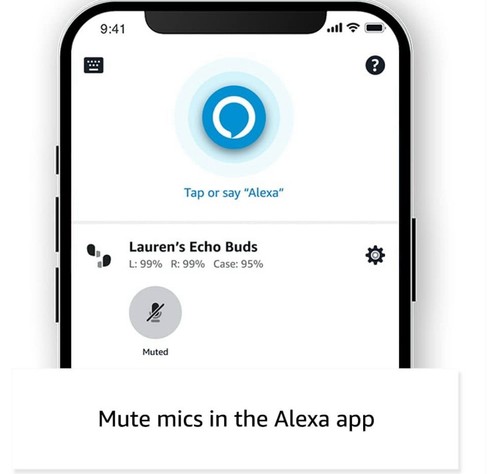 Amazon Echo Buds A7W95C White True Wireless Bluetooth Alexa Earbuds - Photo 6 sur 6