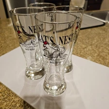 2005 Pre-Katrin Vintage The Rat's Nest Restaurant Bar 8" Tall Pilsner Beer Glass