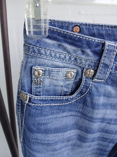MISS ME GIRL YOUTH EASY BOOT BLING DENIM JEANS PANTS SIZE 27 - Picture 8 of 11