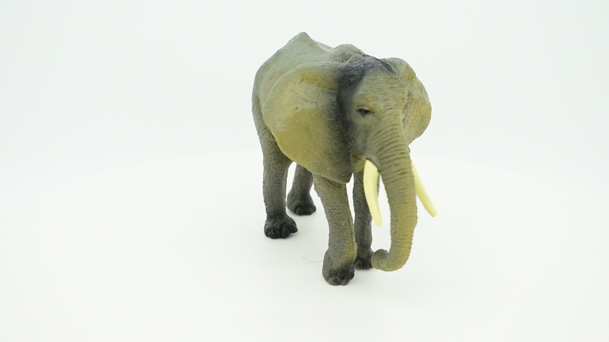 Elephant, Asian, African, Realistic Plastic Reproduction, Hand