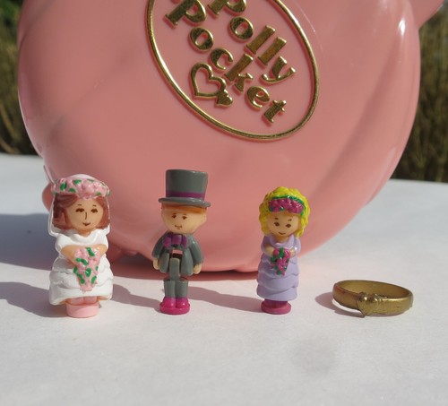 Mini Polly Pocket Nancy's Wedding Day 100% completo di anello Bluebird vintage - Foto 8 di 15