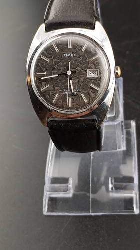 NICE w/Video: Rare Vintage 1976 Timex Strata (Camouflage) Automatic Mens Watch - Video 1 of 1