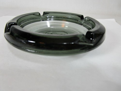 La Quinta Motor Inn Glass Ashtray Smoke Greenish Grey Vintage - Picture 2 of 5